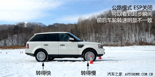 路虎揽胜运动版冰雪路面上下坡要领