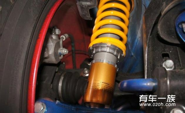 蓝色斯巴鲁BRZ改装动力外观内饰与避震神器OHLINS 