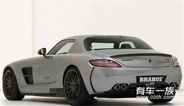 达700hp！BRABUS双涡轮改装奔驰SLS AMG