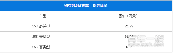 新款别克GL8商旅车上市 售价22.99起